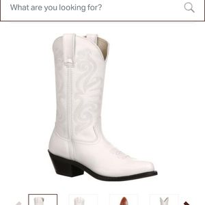 White Cowboy Cowgirl Boots Wedding